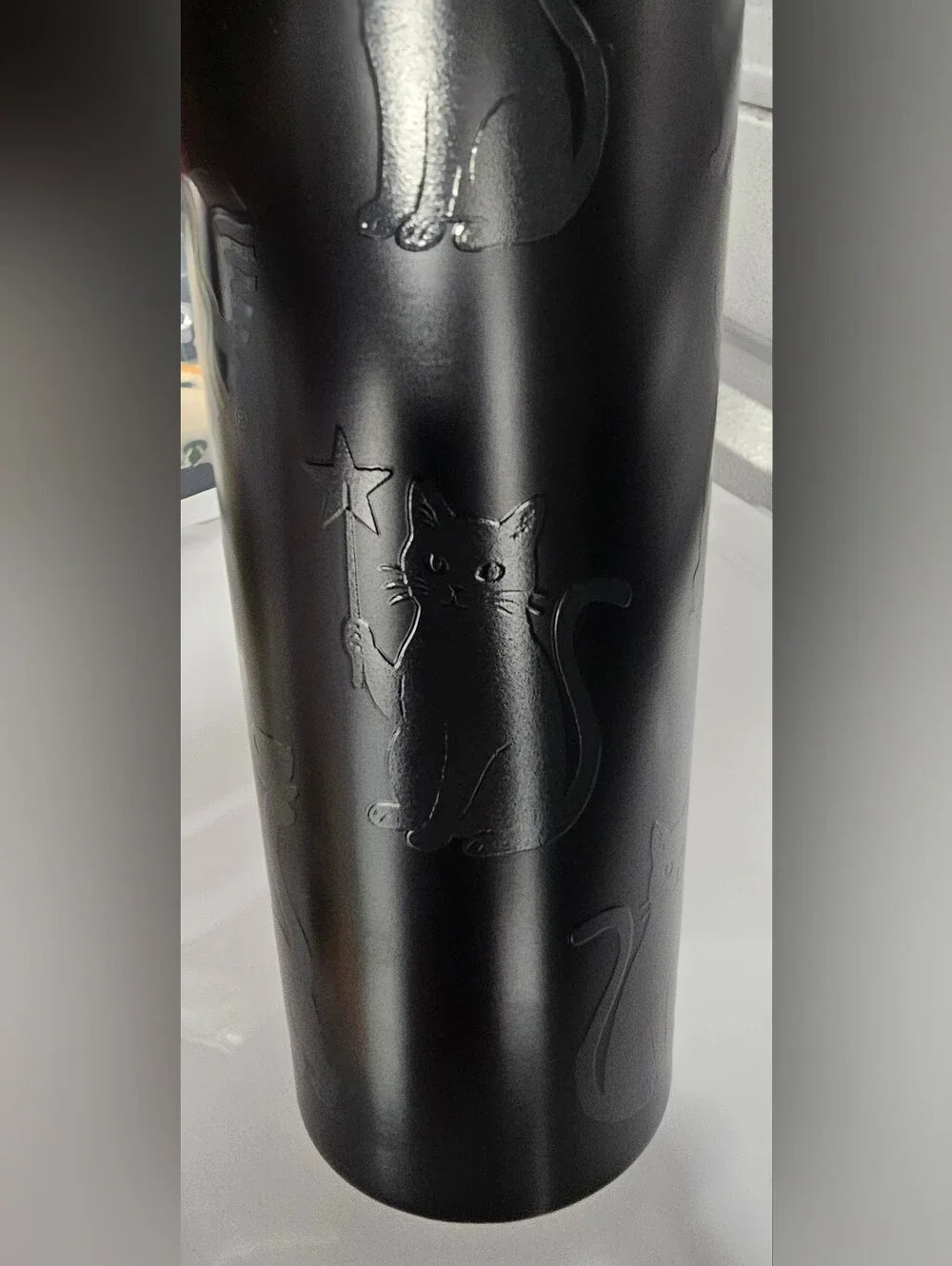 Starbucks 2026 Black Cat Stainless Glow In The Dark Steel Cold Cup NWT